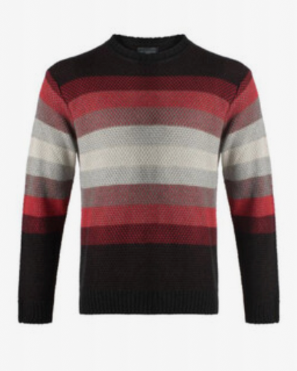 wine striped sweater