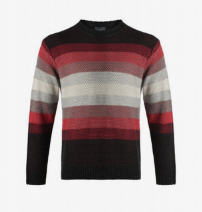 wine striped sweater
