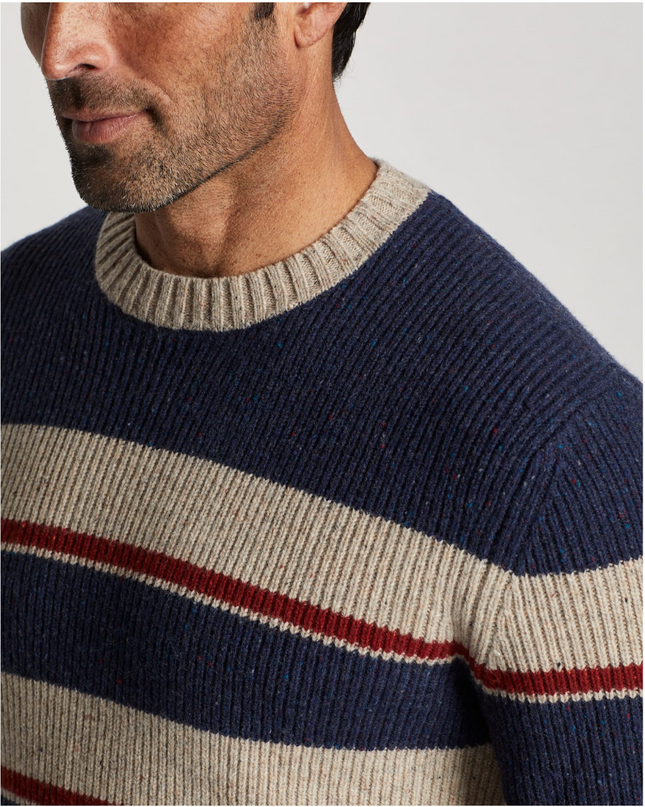 Pendleton men's crewneck merino wool sweater. At Rustic Chic Boutique Mackinac Island, Michigan.