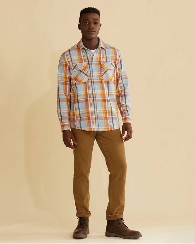 Pendleton Mens classic plaid button down. Shirttail and two-bias cut chest pockets. Summer plaid. Rustic Chic Boutique Mackinac Island, MI