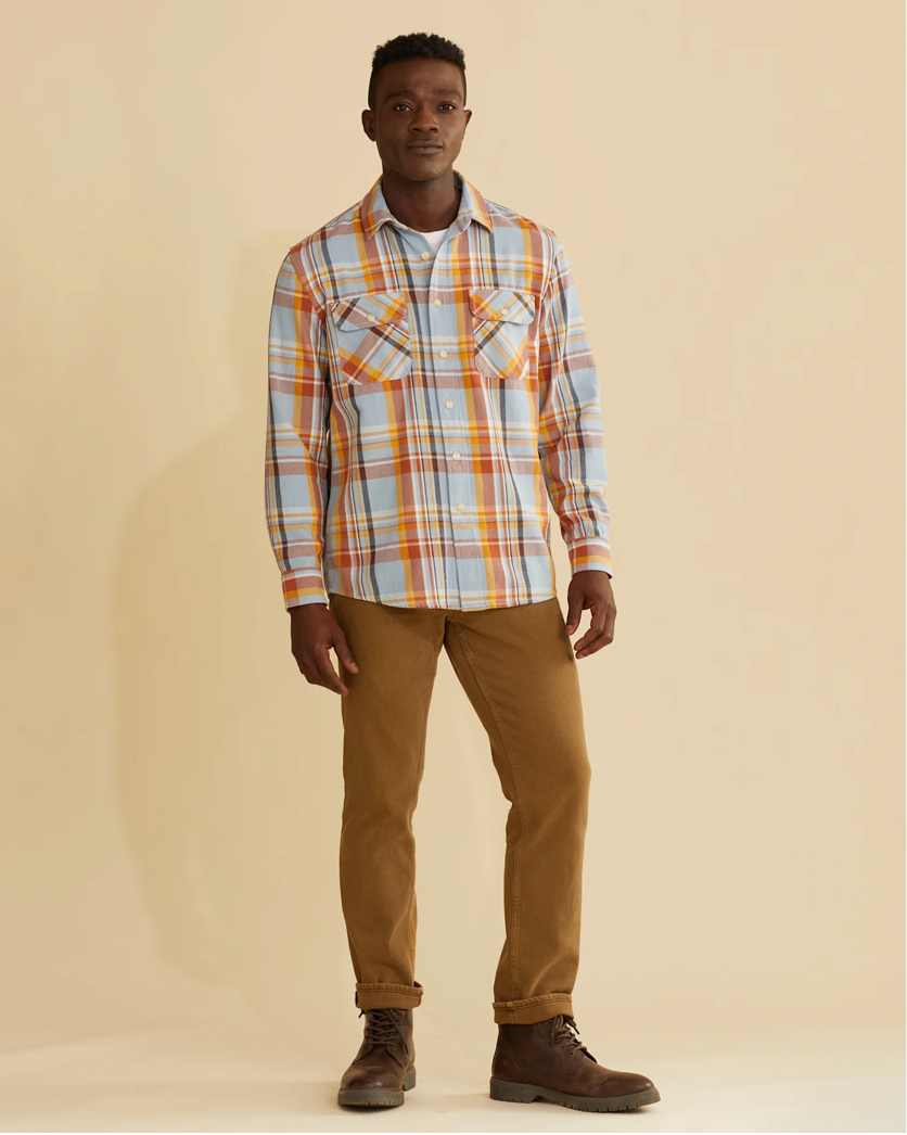 Pendleton Mens classic plaid button down. Shirttail and two-bias cut chest pockets. Summer plaid. Rustic Chic Boutique Mackinac Island, MI