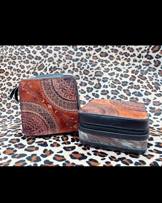 Cowhide Jewelry Box Square