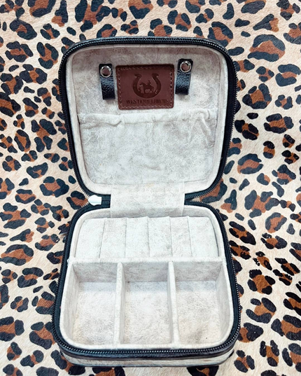 Cowhide Jewelry Box Square