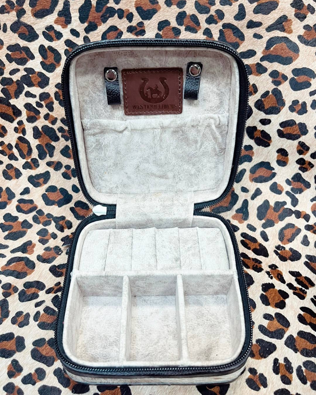 Cowhide Jewelry Box Square