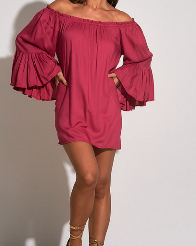 Off-shoulder Tie / Rose
