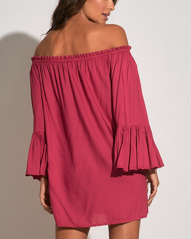 Off-shoulder Tie / Rose